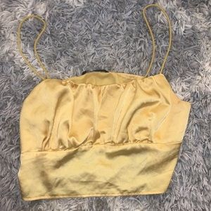 Yellow crop top